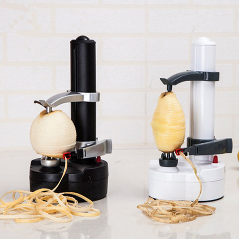 1PC New Electric Spiral Apple Peeler Cutter Slicer Fruit Potato Peeling Automatic Battery Operated Machine with Charger Eu Plug ► Photo 1/6