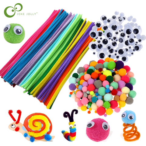 Plush Stick / Pompoms Rainbow Colors Shilly-Stick Educational DIY Toys Handmade Art Craft Creativity Devoloping Toys GYH ► Photo 1/6