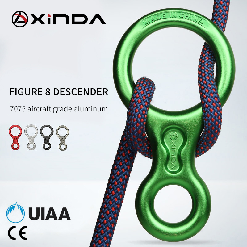 3pcs 35KN Figure 8 Safety Climbing Ring Descender   Rappelling Belay Device