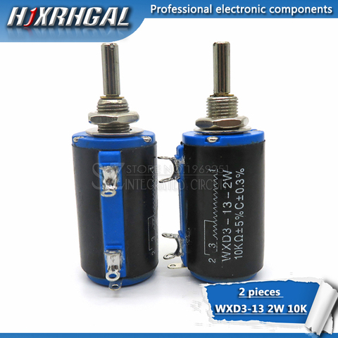 2PCS WXD3-13-2W 10K ohm WXD3-13 2W Rotary side Rotary Multiturn Wirewound Potentiometer ► Photo 1/1