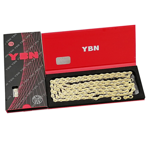 YBN 11 Speed Chain 116L MTB Road Bicycle Chains for Shimamo Sram Campagnolo Gold Hollow Bicycle Chain ► Photo 1/6