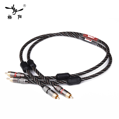 YYAUDIO HIFI Stereo Pair RCA Cable High-performance Premium Hi-Fi Audio 2rca to 2rca Interconnect Cable ► Photo 1/6