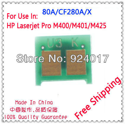 Toner Chip For HP 400 M401 M425 M401d M425dw 425 401 Printer,For HP CF280A 280A 80A CF280X 280X 80X 280 80 Toner Cartridge Chip ► Photo 1/3