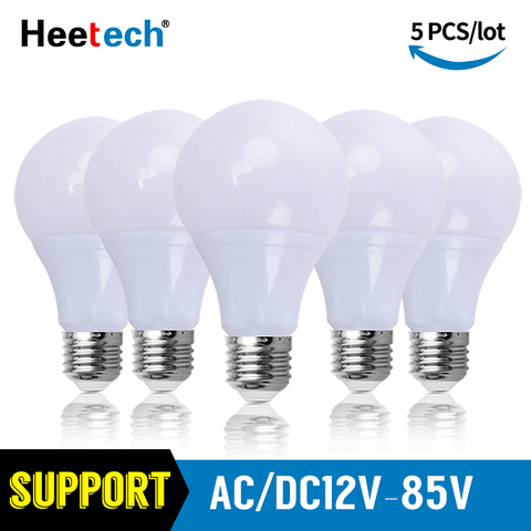 5pcs/lot LED Bulb E27 Lamps DC AC 12V 24V 36V LED Light 3W 5W 7W 9W 15W 24W 36W Bombilla Lighting Led Light Bulbs Low Voltages ► Photo 1/6