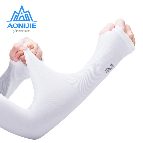 AONIJIE E4036 One Pair UV Sun Protection Cooling Arm Sleeve Cover Arm Cooler Warmer For Gloves Running Golf Cycling Driving ► Photo 1/6