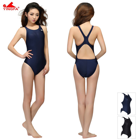 Yingfa classical model one piece training competition waterproof chlorine resistant girl swimwear plus size bathing swimsuits ► Photo 1/6