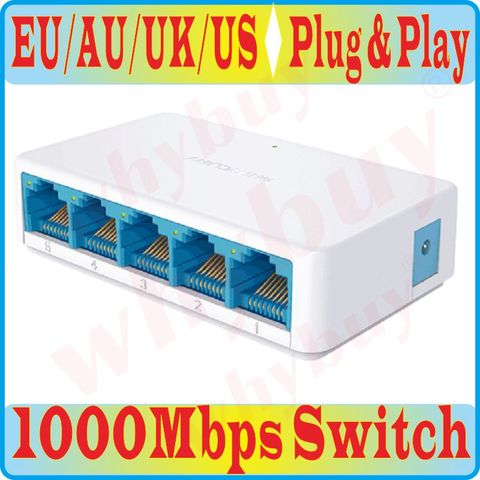 5 Ports High Speed Gigabit Mini Network Switch RJ45 1000Mbps Fast Ethernet Network Switcher Hub Splitter SG105C smaller SG105M ► Photo 1/6