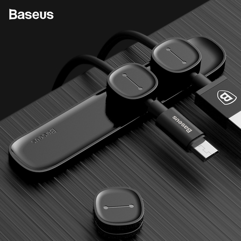 Baseus Magnetic Cable Organizer USB Cable Management Winder Clip Desktop Workstation Wire Cord Protector Cable Holder For iPhone ► Photo 1/6