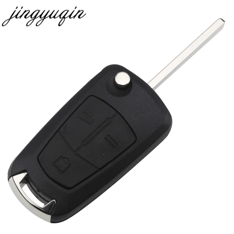 jingyuqin 10pcs Flip Folding Key Shell Case FOB 3 BTN for Vauxhall Opel Astra H Corsa D Vectra C Zafira Signum Tigra Meriva ► Photo 1/4