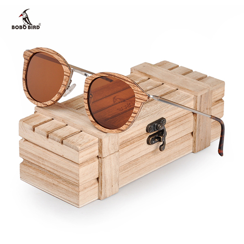 BOBO BIRD Sunglasses Women Polarized Wood Sun Glasses in Wooden Gift Box W-AG028 Drop Shipping ► Photo 1/6