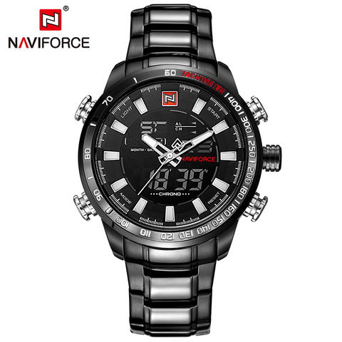 NAVIFORCE Luxury Brand Men Military Sport Watches Men's Digital Quartz Clock Full Steel Waterproof Wrist Watch relogio masculino ► Photo 1/6