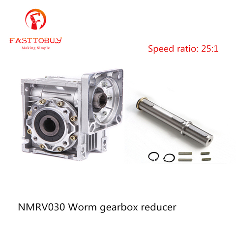 Speed Ratio 25:1 NMRV030 Worm Gear Reducer RV30 Worm Gearbox Speed Reducer with 14mm Output Shaft for NEMA23 Sevor/Stepper Motor ► Photo 1/1