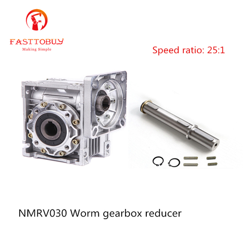 Speed Ratio 25:1 NMRV030 Worm Gear Reducer RV30 Worm Gearbox Speed Reducer with 14mm Output Shaft for NEMA23 Sevor/Stepper Motor ► Photo 1/1