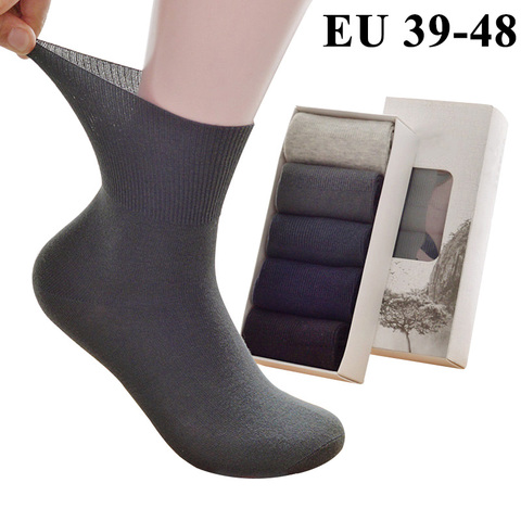5 Pairs Men's Socks Plus Extra Large Big Size 45,46,47,48 Casual Spring Summer Socks Meias Calcetines Sox Cotton Long Tube Crew ► Photo 1/6