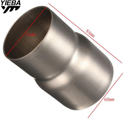 60MM to 51MM Universal Exhaust Adapter Reducer Connector Pipe Tube FOR honda CB 599 919 400 CB600 HORNET CBR 600 F3 F4 F4i 900RR ► Photo 1/6