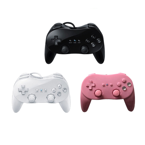 White/Black Classic Wired Game Controller Gaming Pro Remote Game Controller Gamepad For Nintendo Wii ► Photo 1/6