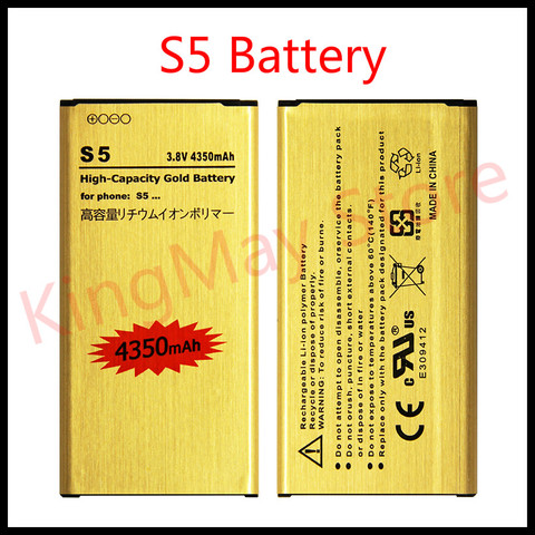 High Capacity Golden EB-BG900BBC EB-BG900BBE for Samsung S5 Battery for Galaxy S5 G9006 i9600 battery bateria S5 ► Photo 1/2