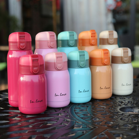 Lid Cute Thermos For Hot Drinks Mini Water Bottle Travel Coffee