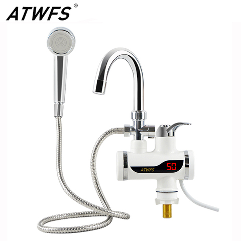 ATWFS Electric Instant Shower Water Heater Instant Hot Water Faucet Kitchen Electric Tap Water Heating Instantaneous Heater ► Photo 1/6