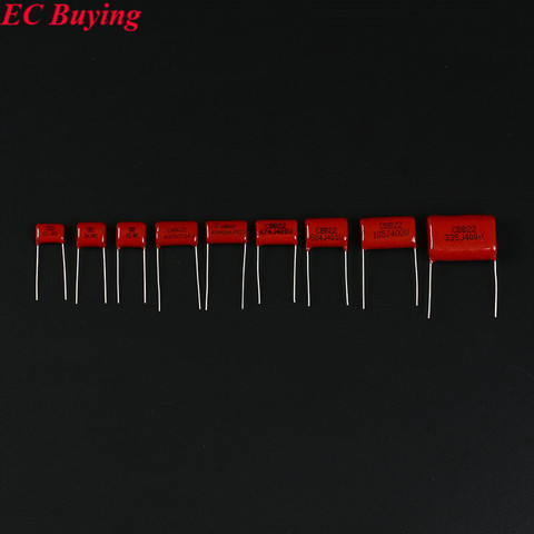 10pcs CBB Metallized Polyester Film Capacitors CBB22 Capacitor 0.022uf 0.01uf 0.047uf 0.1uf 0.22uf 0.33uf 0.47uf-3.3uf 400V ► Photo 1/1