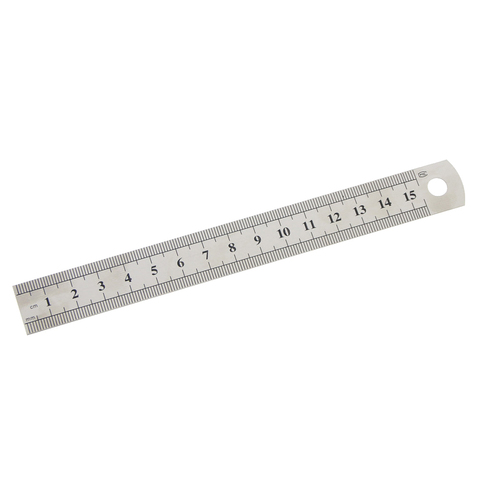 2 Pcs 15cm 6 Inch Stainless Steel Metal Straight Ruler Precision Double Sided Learning Office Stationery Drafting Supplies ► Photo 1/6