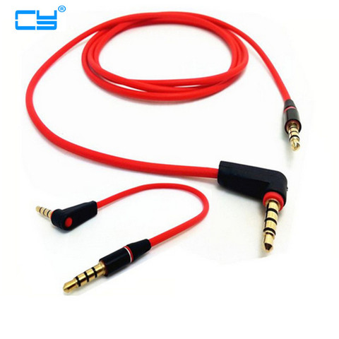 90 Degree Angled Short 4 pole 3.5mm to 3.5mm Audio Cable Plug jack 3.5 male to male Car Sound Wire headphone for phones 20/120cm ► Photo 1/1
