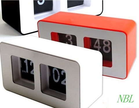 Digital Auto Flip Desk Clock Classic Stylish Retro Desktop Flip Page Alarm Clocks Household Bedroom Study Kitchen Office Clock ► Photo 1/6