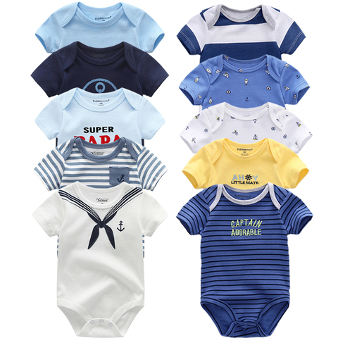 5Pcs High Quality infant Jumpsuit Baby clothes Short sleeves Boys' Clothing Set Newborn bodysuits 2022 Summer Body Baby girls ► Photo 1/6