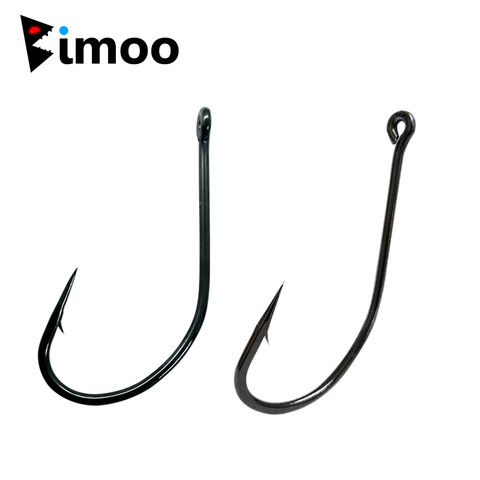 Bimoo Multiple Sizes High Carbon Steel Catfish Hook Saltwater Bait Barbed Carp Fishing Needles Jig Hooks Black Nickel 50/25PCS ► Photo 1/6