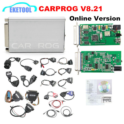 Newest CARPROG V8.21 V10.93 Full Set 21 Adapter Auto ECU Chip Tuning Tool Universal ECU Repair Tool Carprog 8.21 Online Version ► Photo 1/6