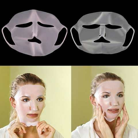 1Pc Reusable Silicone Face Mask For Skin Care Sheet Mask Prevent Evaporation Steam Reuse Waterproof Mask Whole Face Beauty Tool ► Photo 1/6