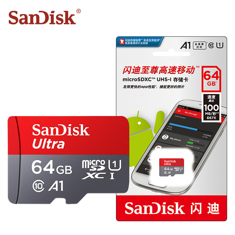 Carte Micro TF SD classe 10 SanDisk 128 G - originale, carte