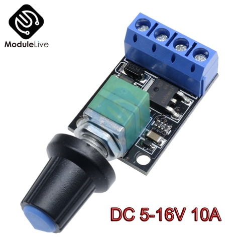 DC Motor Speed Control Potentiometer Governor PWM Speed Regulation Board LED Dimming 10A 5V High Linearity Band Switch Module ► Photo 1/6