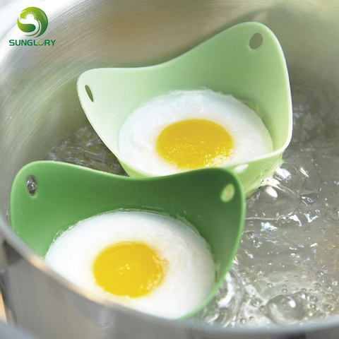 2Pcs/Lot Silicone Egg Poacher Poaching Pods Egg Mold Bowl Rings Cooker Boiler Cuit Oeuf Dur Kitchen Cooking Tools Pancake Maker ► Photo 1/6