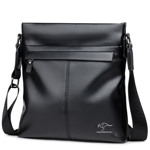 KANGAROO Luxury Brand Messenger Bag Men Leather Shoulder Bag Business Handbag Vintage Crossbody Bag Small Flap Male Briefcase ► Photo 1/6
