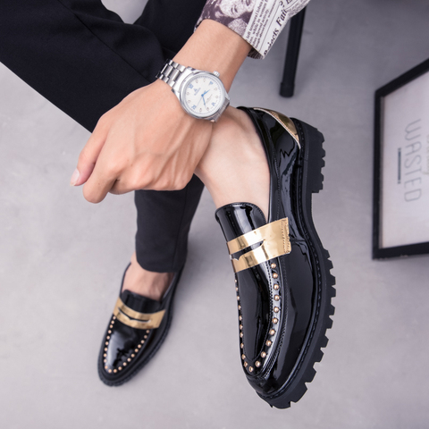 Fashion outdoor Leather Casual Loafers Men Comfortable men Shoes Man Leather working Business Slip-On dressing Shoes men w5 ► Photo 1/6