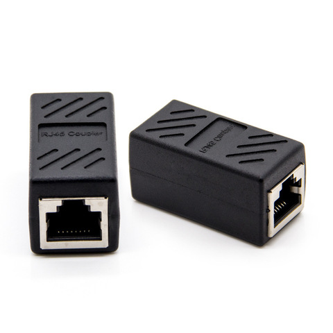 High Quality Colorful RJ45 Female To Female CAT6 Network Ethernet LAN Connector Adapter Coupler Black/Yellow/Red/Blue/White ► Photo 1/2
