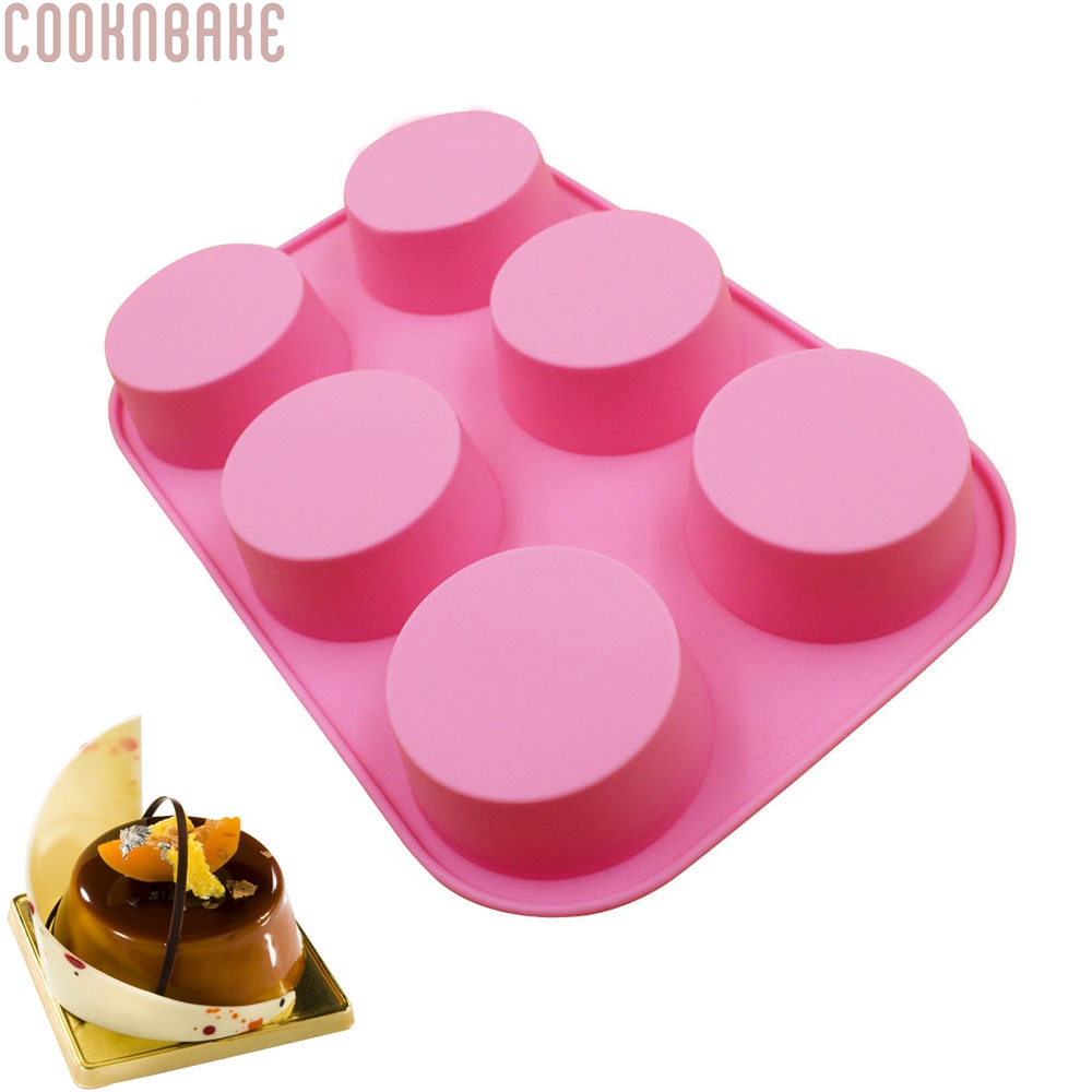 Goldbaking Cylinder Silicone Mold For Handmade Jelly Pudding Round Cylinder  Soap Cupcake Silicone Mold 3 Size