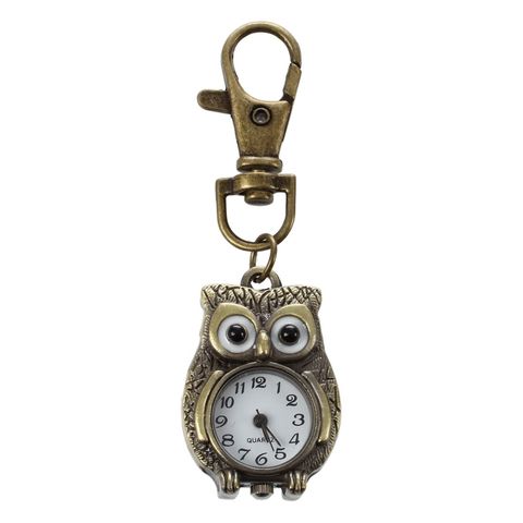 Keychain Clock Keyring Owl Shape pocket watch, 37x24mm ► Photo 1/4