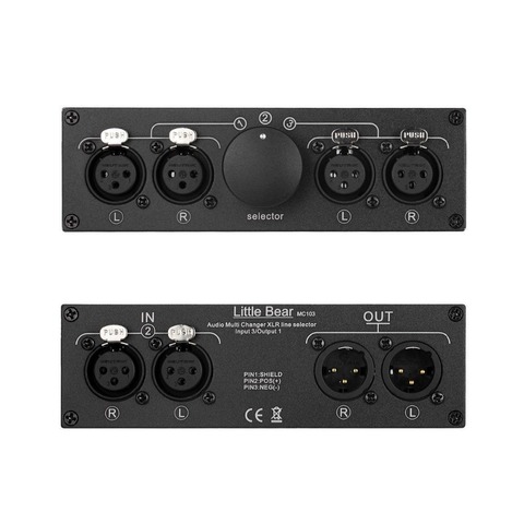 Little Bear MC103 balance XLR 3-IN-1-OUT Audio Splitter Switcher selector adapter box ► Photo 1/1