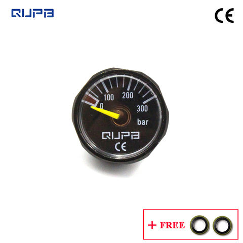 QUPB 1 Inch 300Bar High Pressure Gauges for Paintball Regulator Black 1/8NPT GES003 ► Photo 1/6