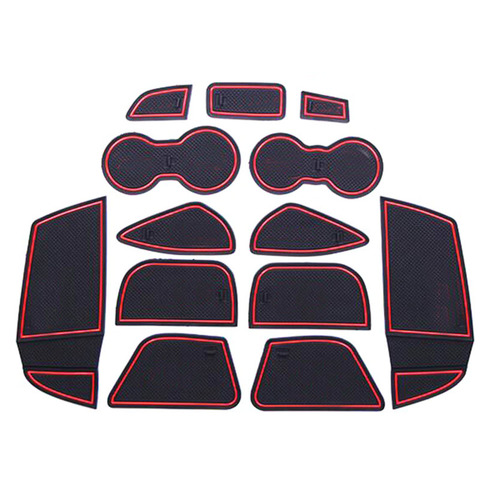13Pcs/set Car Interior Cup Mat Door Gate Slot Pad Storage Box Mat Stickers For Ford Focus 3 2012 2013 2014 LHD With Logo ► Photo 1/6
