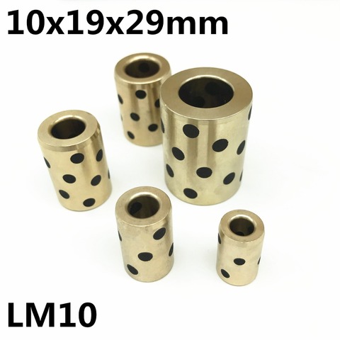 4pcs 10x19x29 mm linear graphite copper set bearing copper bushing oil self-lubricating bearing JDB Free shipping LM10UU LM10 ► Photo 1/1