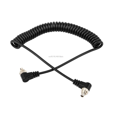 New M-M PC Sync Cord Male To Male Flash Spring Cable With Screw Lock For CANON NIKON ► Photo 1/6