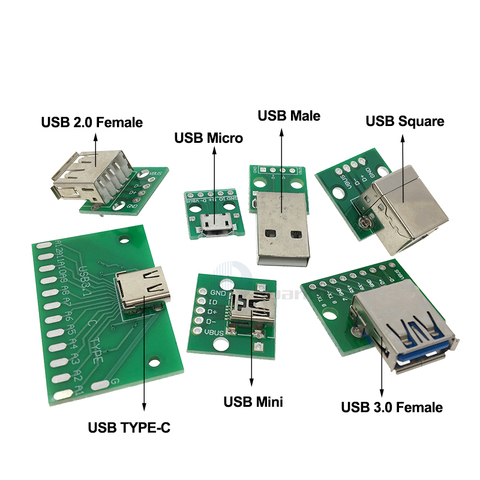 Micro MINI USB 2.0 3.0 To DIP Adapter 5pin Female Connector B Type PCB Converter Breadboard USB-01 Switch Board SMT Mother Seat ► Photo 1/6