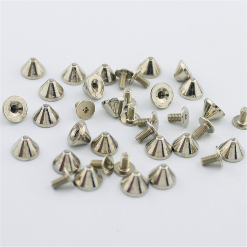 50pcs 9x6mm Silver Gold Thorns Spikes Rivets For Leather Punk Rivets Bullet  With Screws DIY Tire Studs And Spikes For Clothes - Price history & Review
