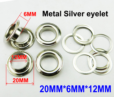 100PCS 20*6*12MM metal silver EYELET button sewing clothes accessory buttons hadbag eyelets ME-052 ► Photo 1/2