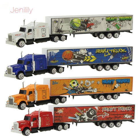 1 pc 1:87 Alloy Disassembled Sliding Car Model Container Truck Mini Diecast Model Educational Toy Birthday Gift for Kids Boys ► Photo 1/6