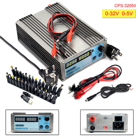 CPS 3205II DC Power Supply adjustable Digital Mini Laboratory power supply 32V 5A Accuracy 0.01V 0.001A dc Power Supply 30 plugs ► Photo 1/6