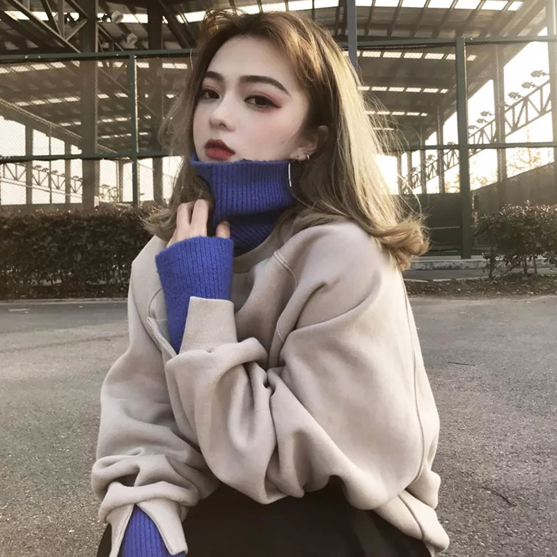 Women Oversize Hoodie Harajuku Autumn Winter Girls Pullover Long Sleeve Tops 